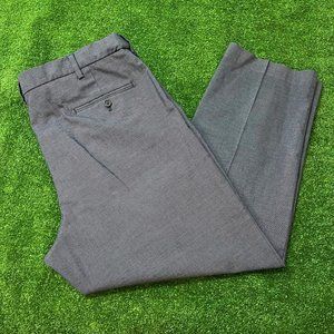 Kirkland Men's Classic Fit Expandable Waist Birdseye Easy Care Dress Pants 40x29